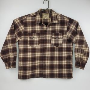 1950s Sport Togs Mens XL Pure Wool Button Mackinaw